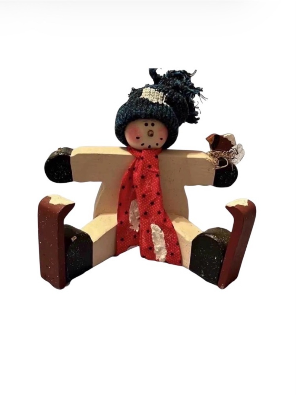 Wooden Snowman Tabletop Decoration